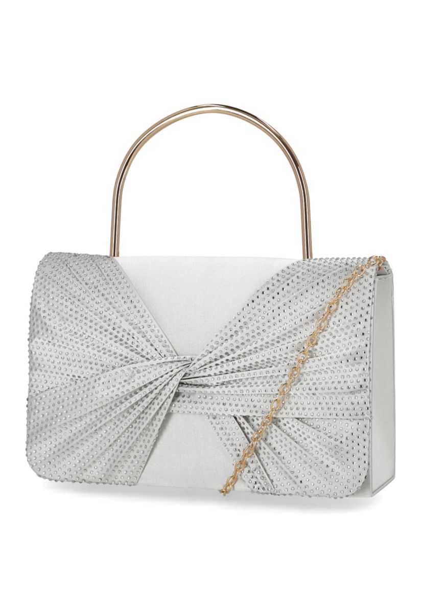 Kayli Satin Top Handle Clutch