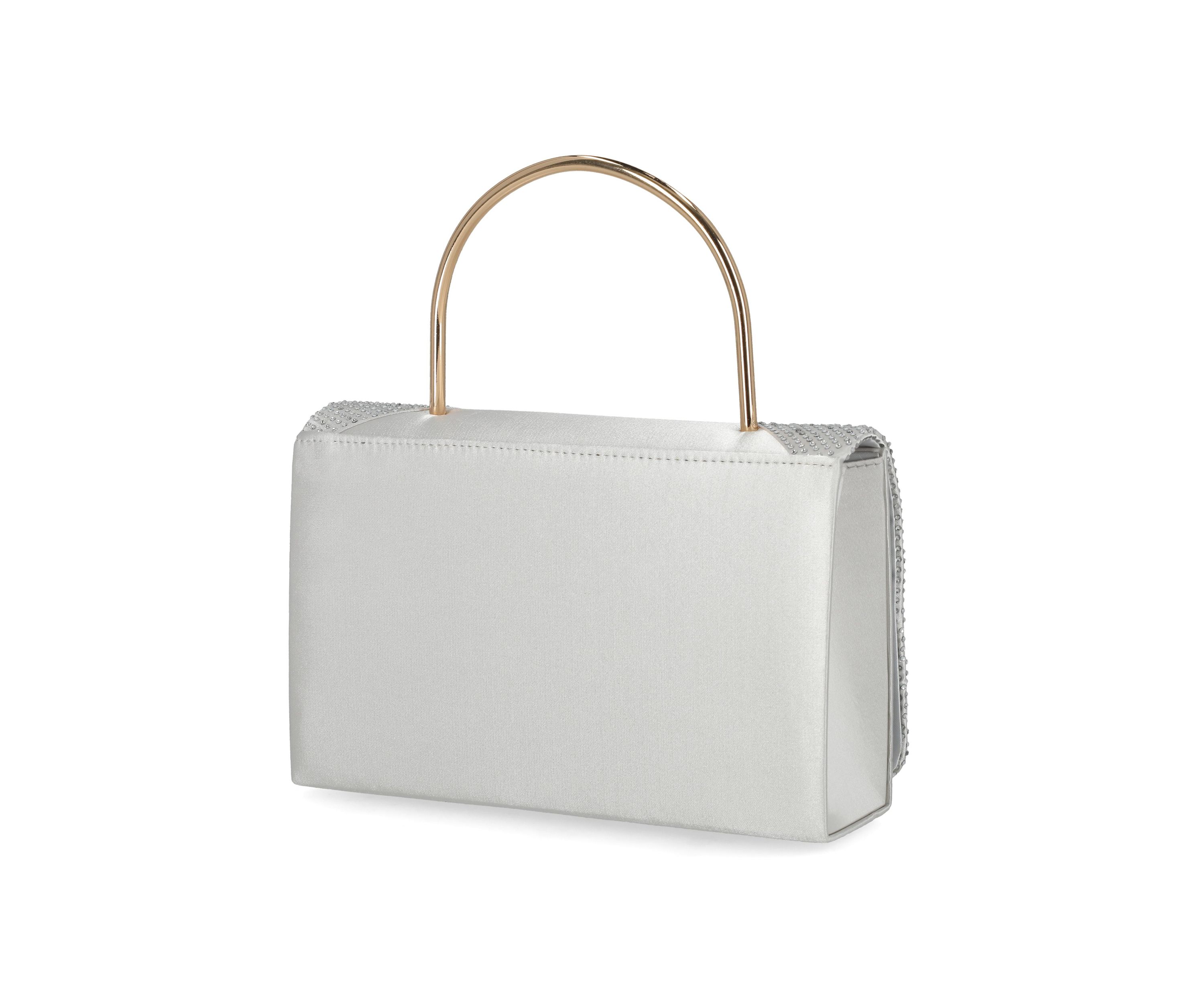 Kayli Satin Top Handle Clutch