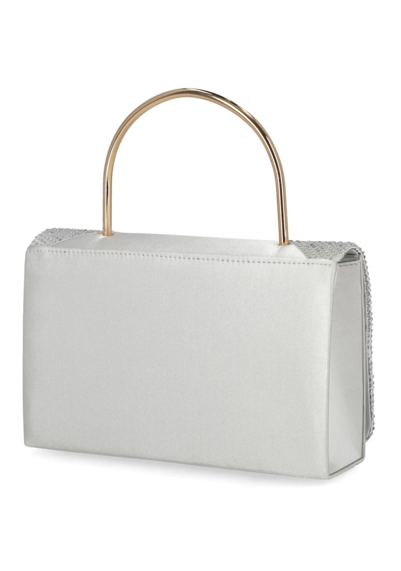 Kayli Satin Top Handle Clutch