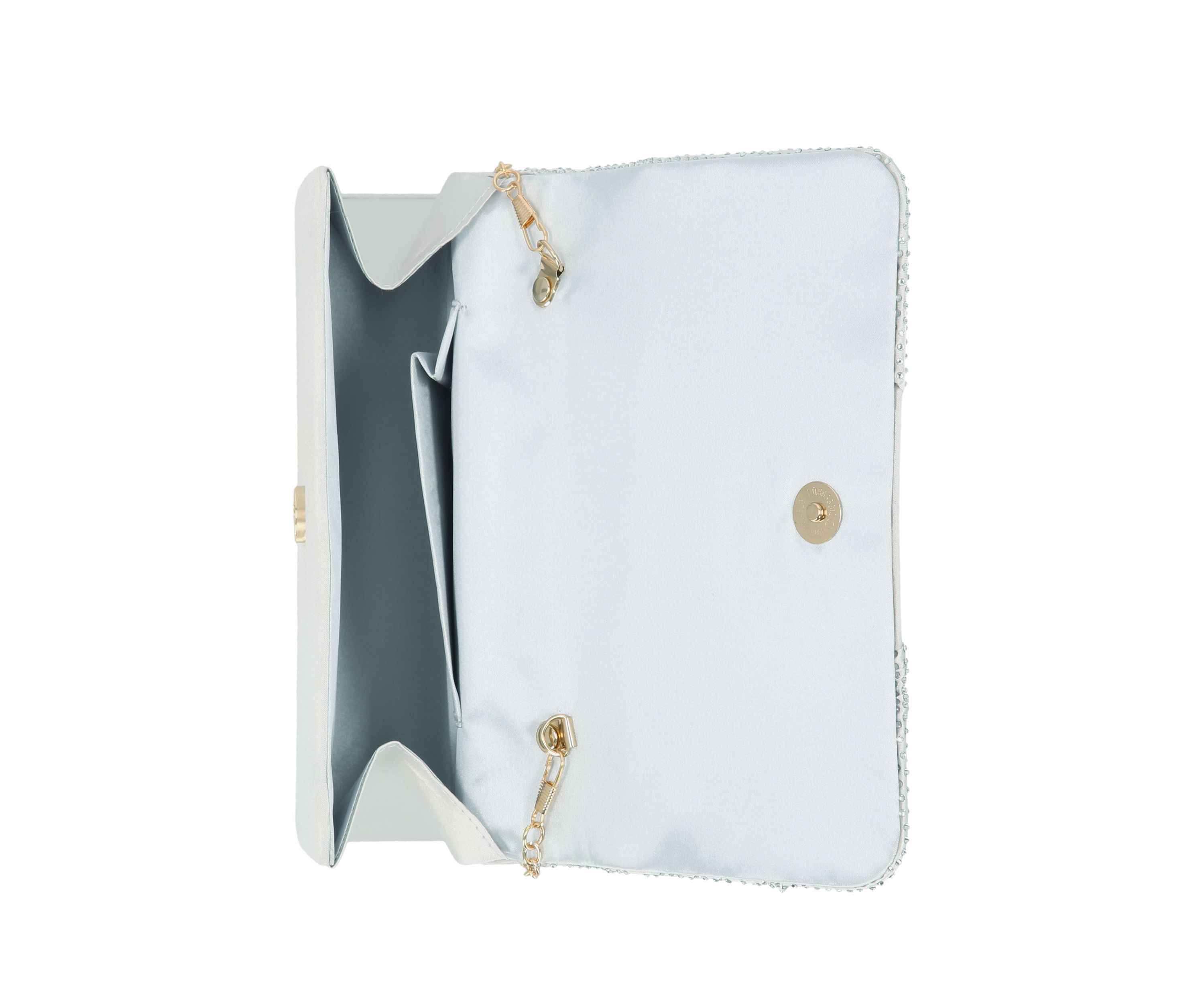 Kayli Satin Top Handle Clutch