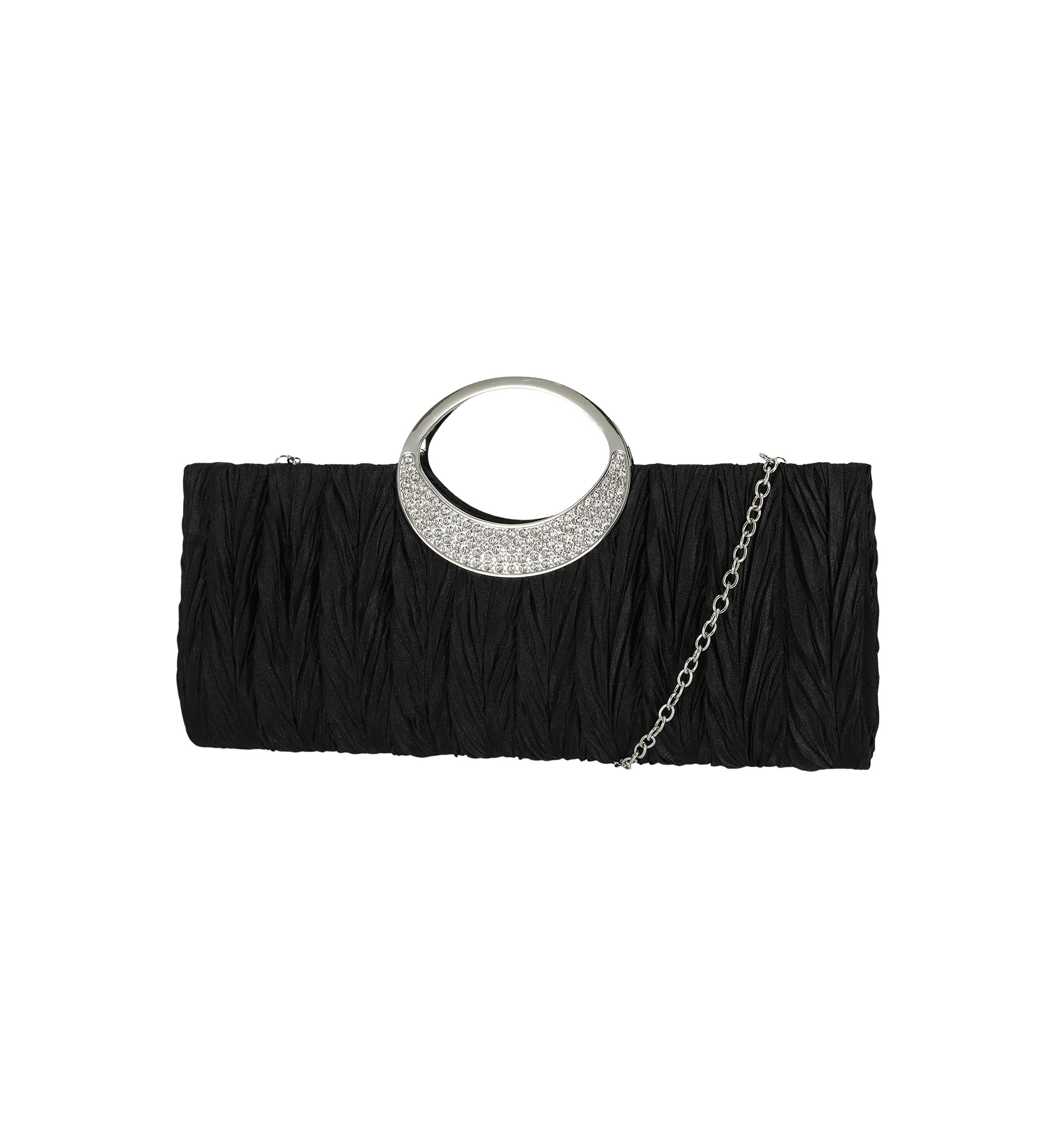 Angie Satin Cut Out Handle Clutch