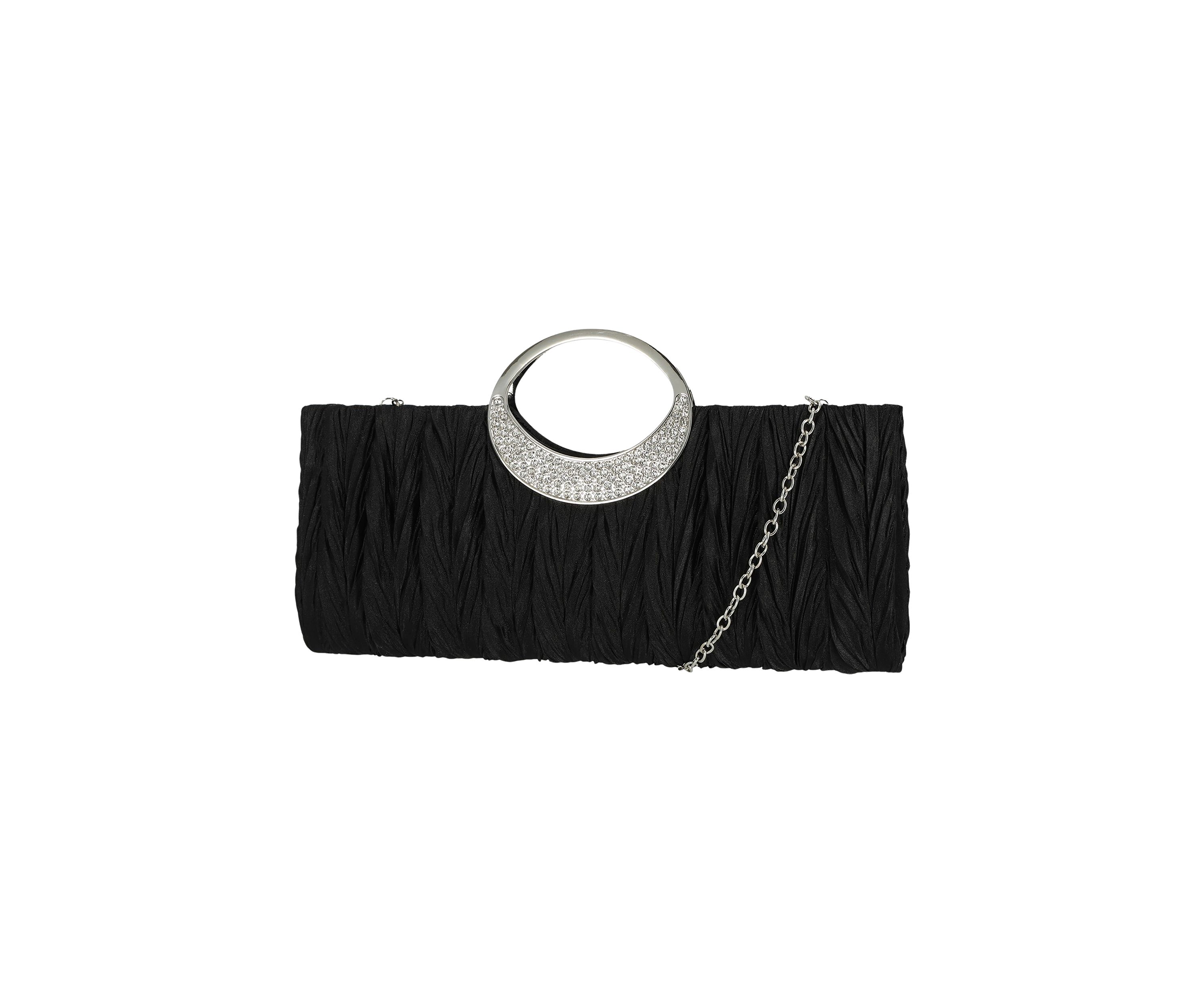 Angie Satin Cut Out Handle Clutch