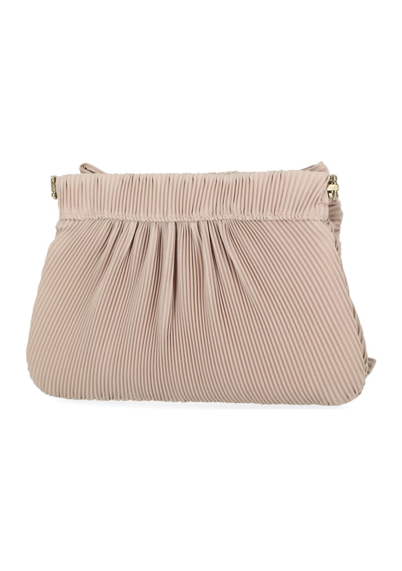 Vivienne - Pleated Crepe Bow Clutch