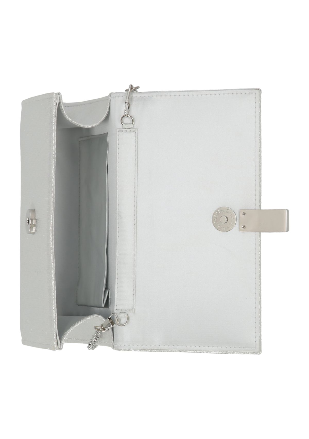 Mandi - Soft Shine Flap Clutch with Stone Pattern Flap