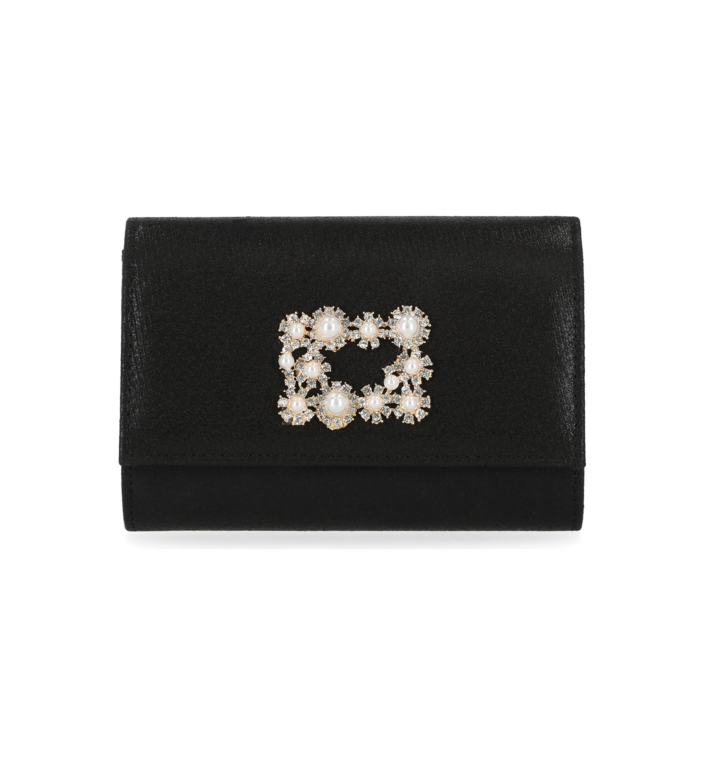 Alexis - Soft Shine Brooch Flap Clutch