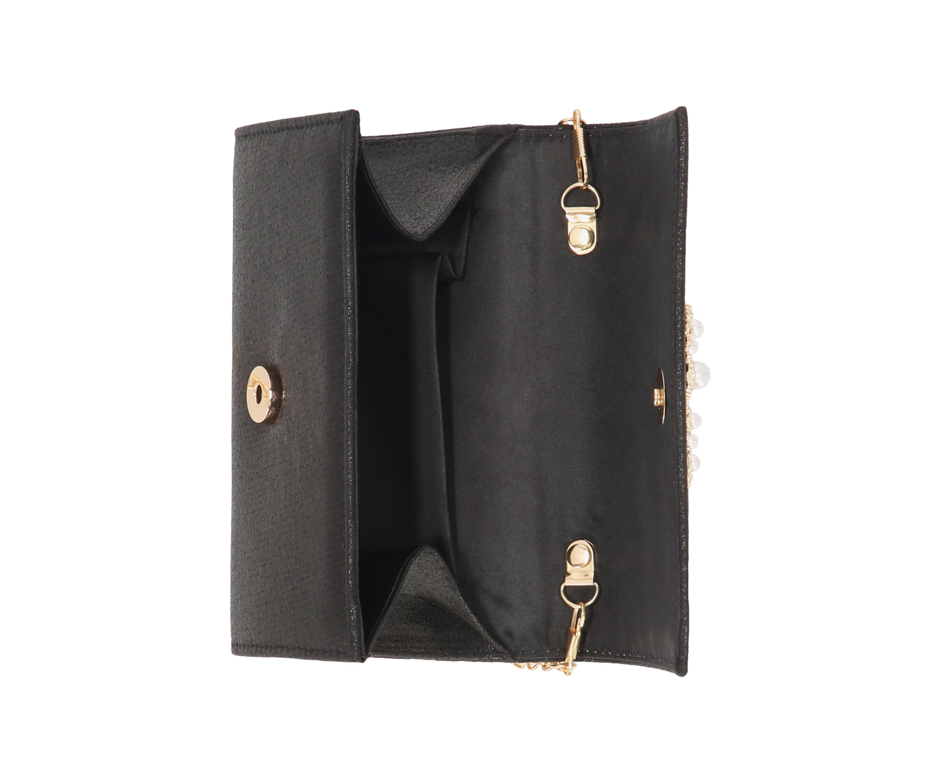 Alexis - Soft Shine Brooch Flap Clutch