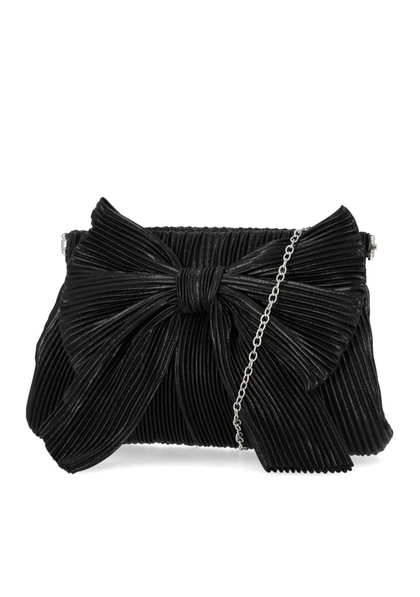 Vivienne Pleated Metallic Clutch