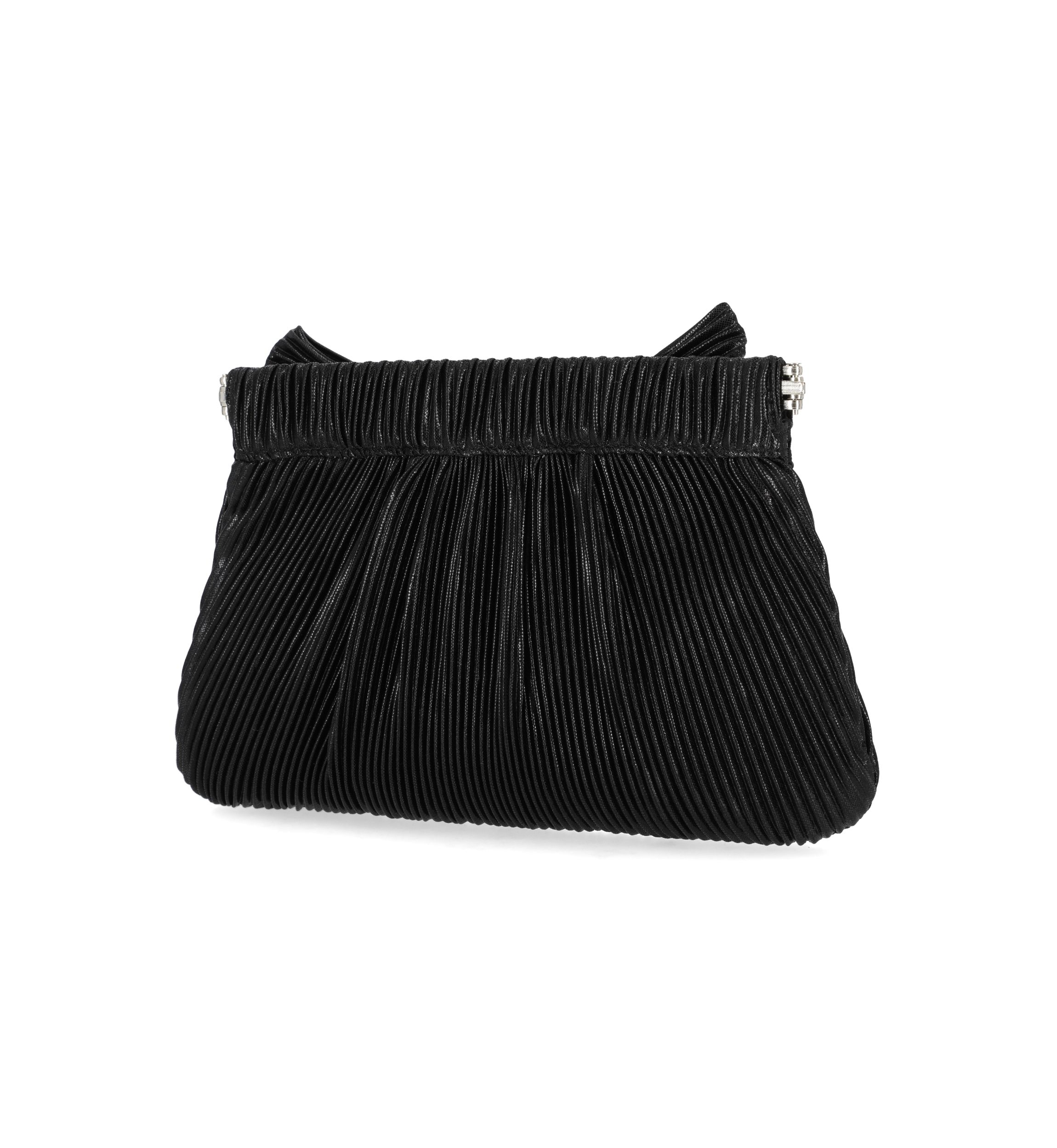 Vivienne Pleated Metallic Clutch