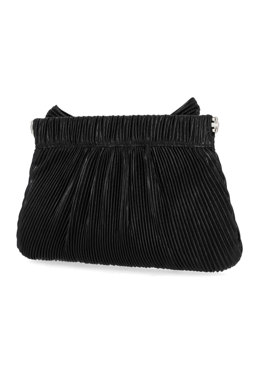 Vivienne Pleated Metallic Clutch
