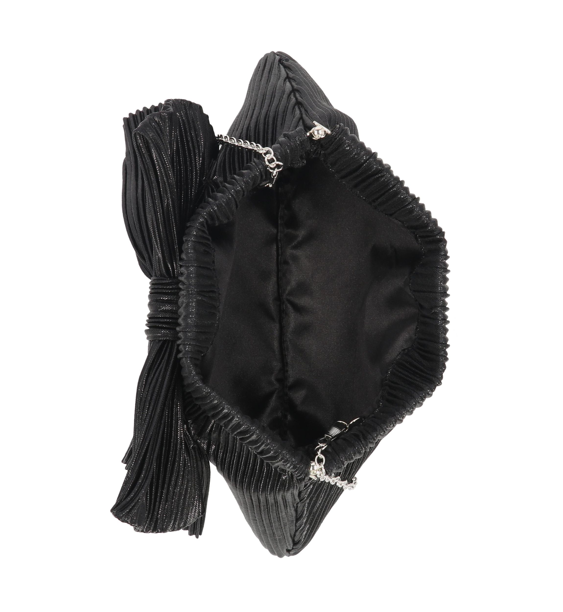 Vivienne Pleated Metallic Clutch