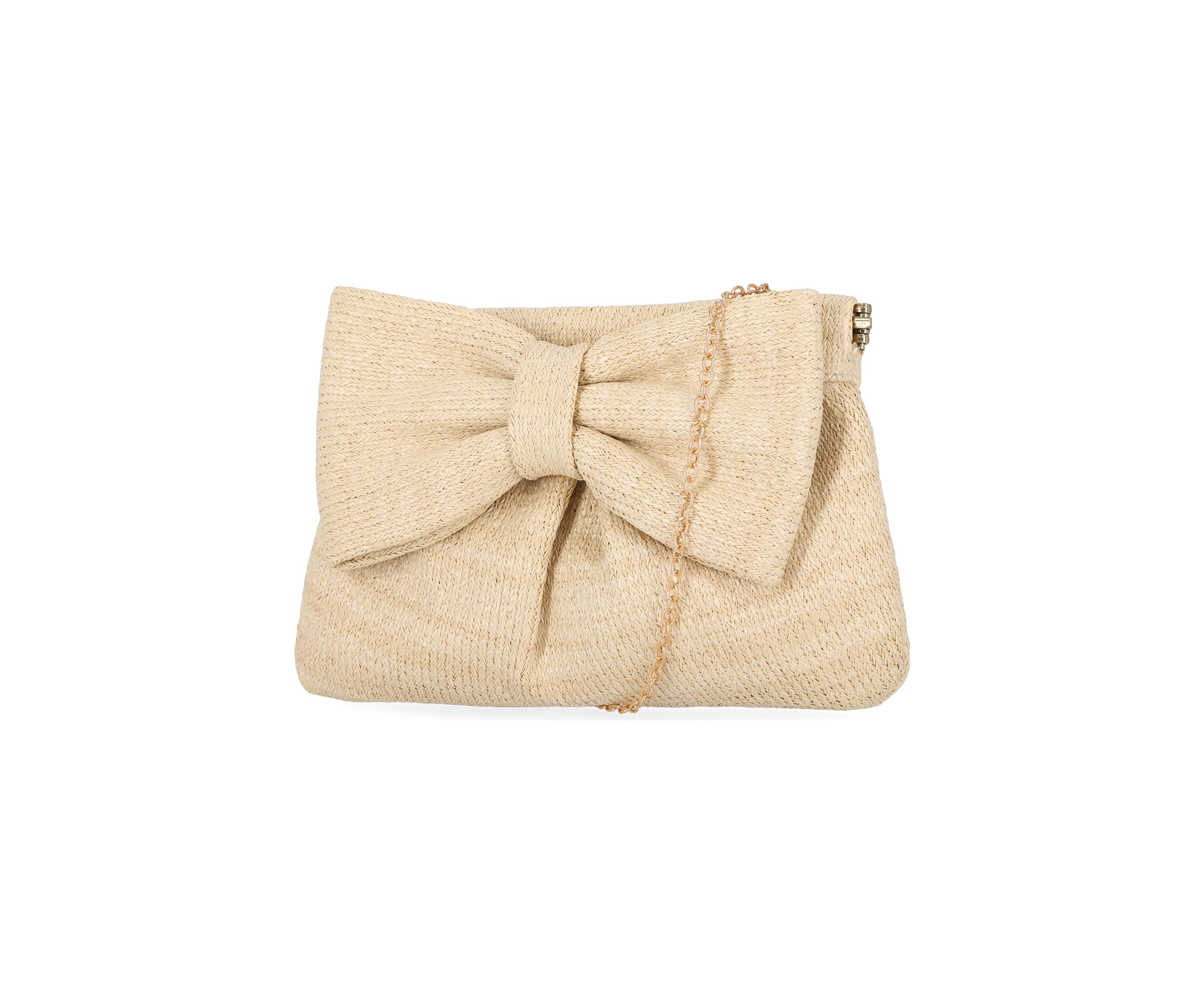 Vivienne - Straw Bow Clutch