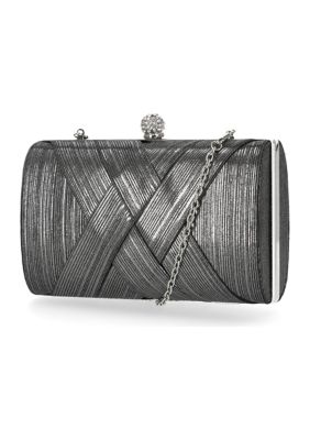 Pleated Metallic Minaudiere