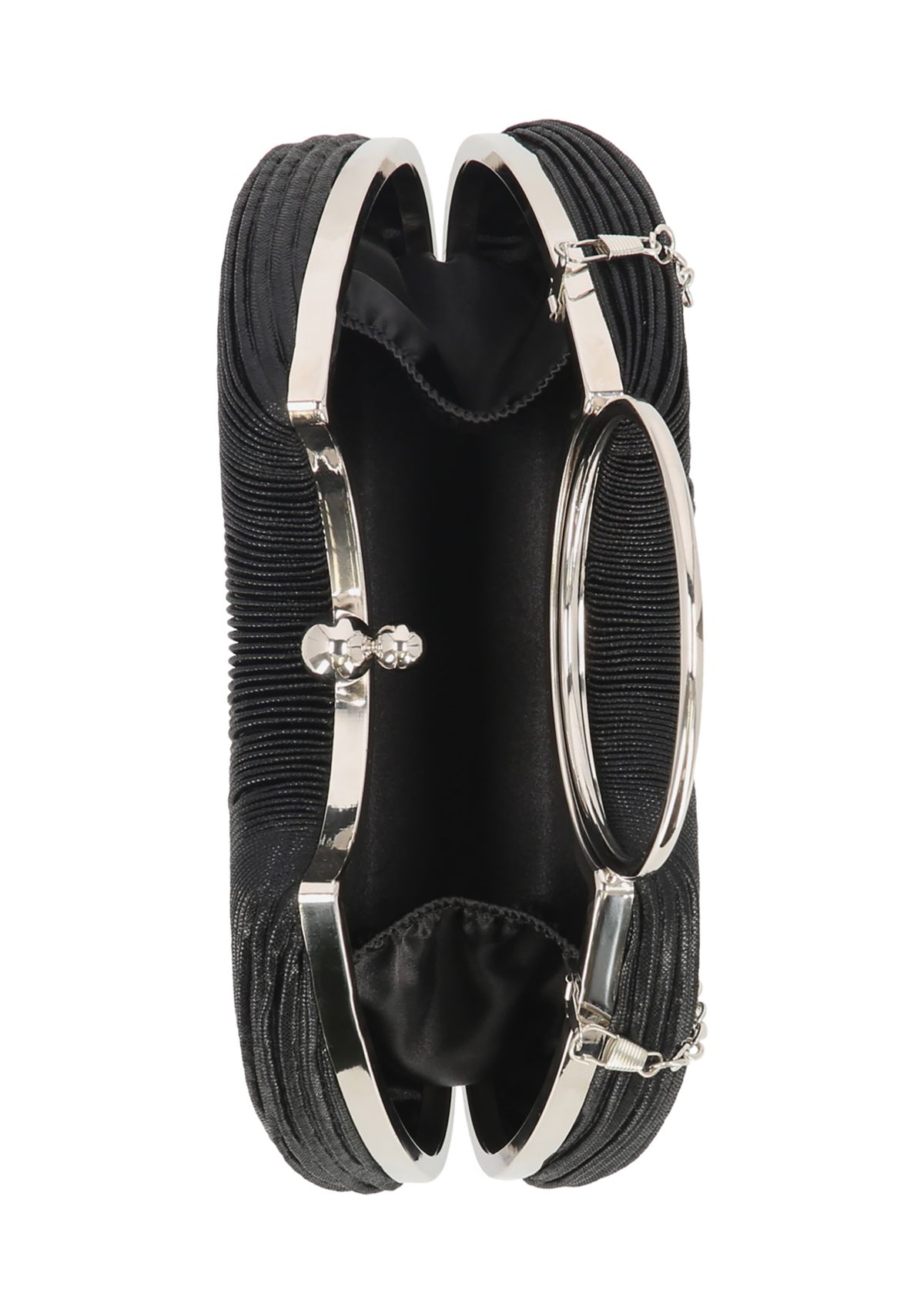 Josette - Pleated Metallic Ring Handle Bag