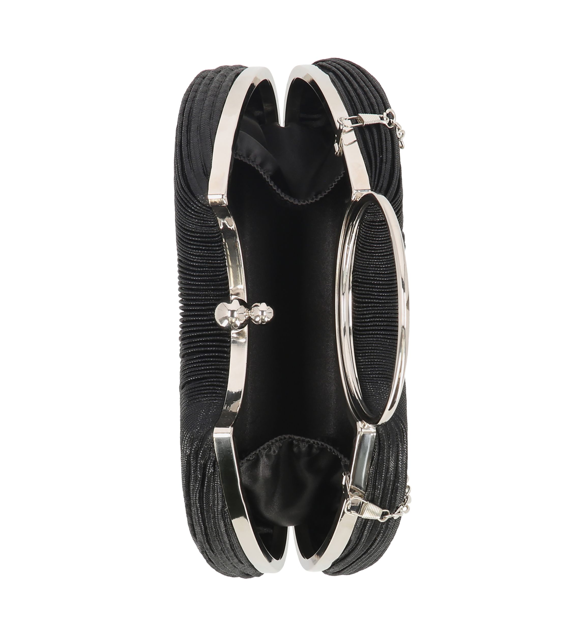 Josette - Pleated Metallic Ring Handle Bag