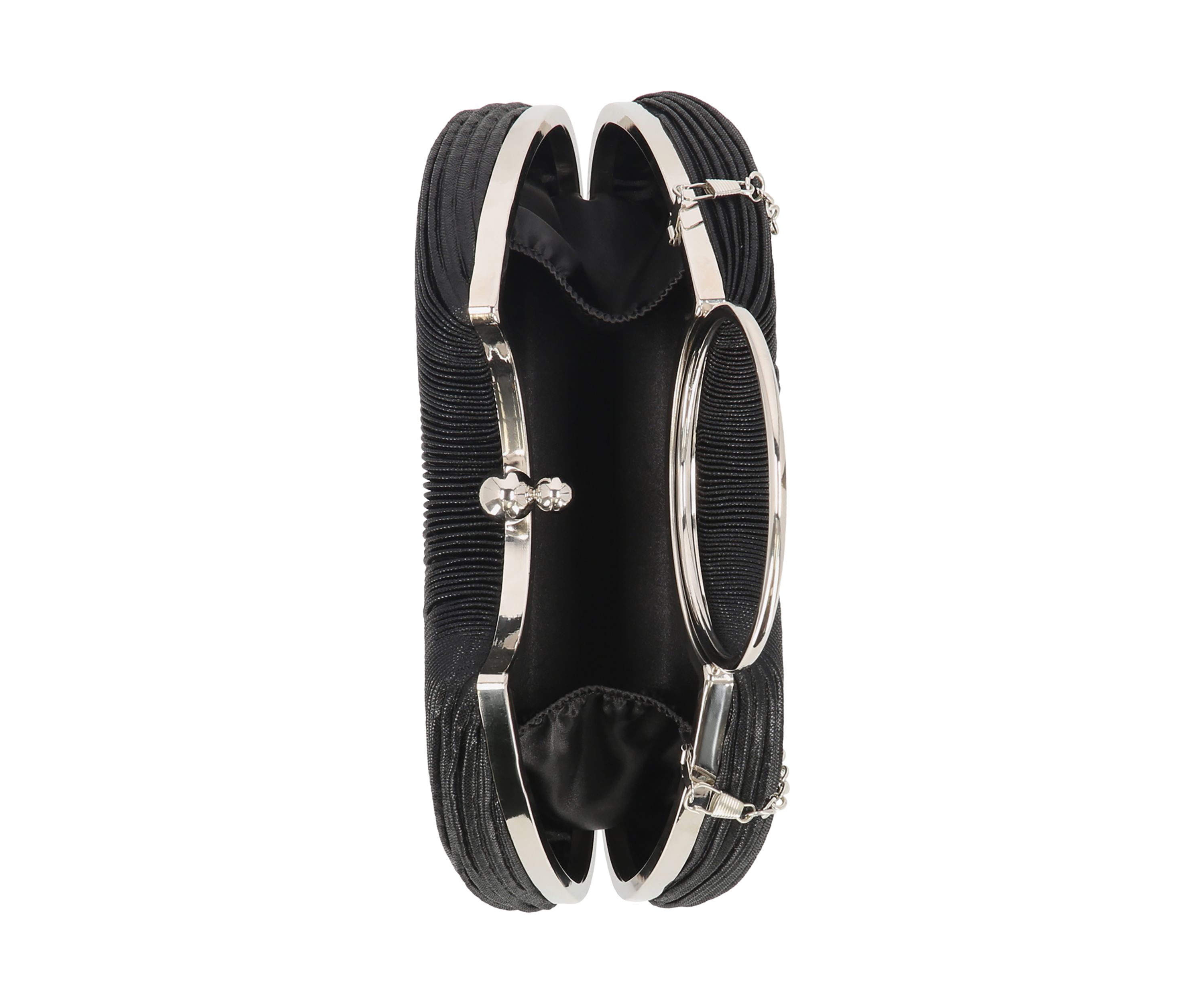 Josette - Pleated Metallic Ring Handle Bag