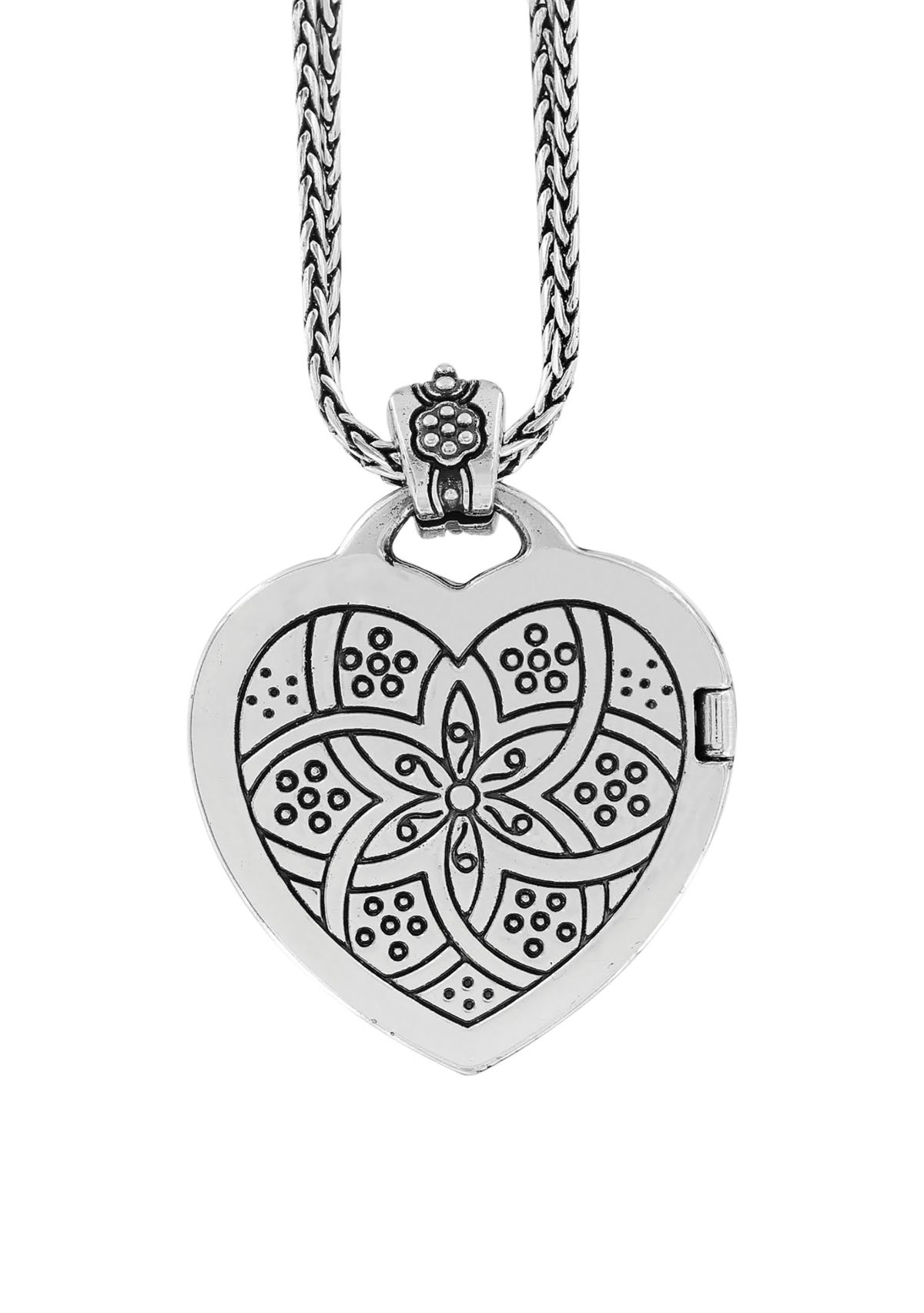 Floral Heart Locket Necklace