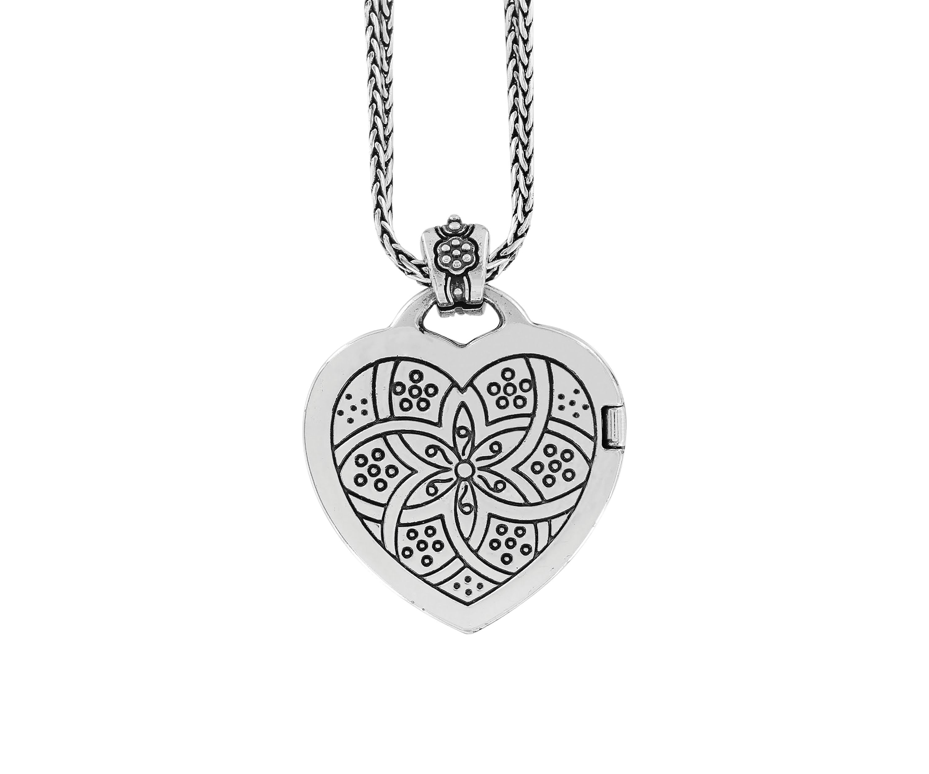 Floral Heart Locket Necklace