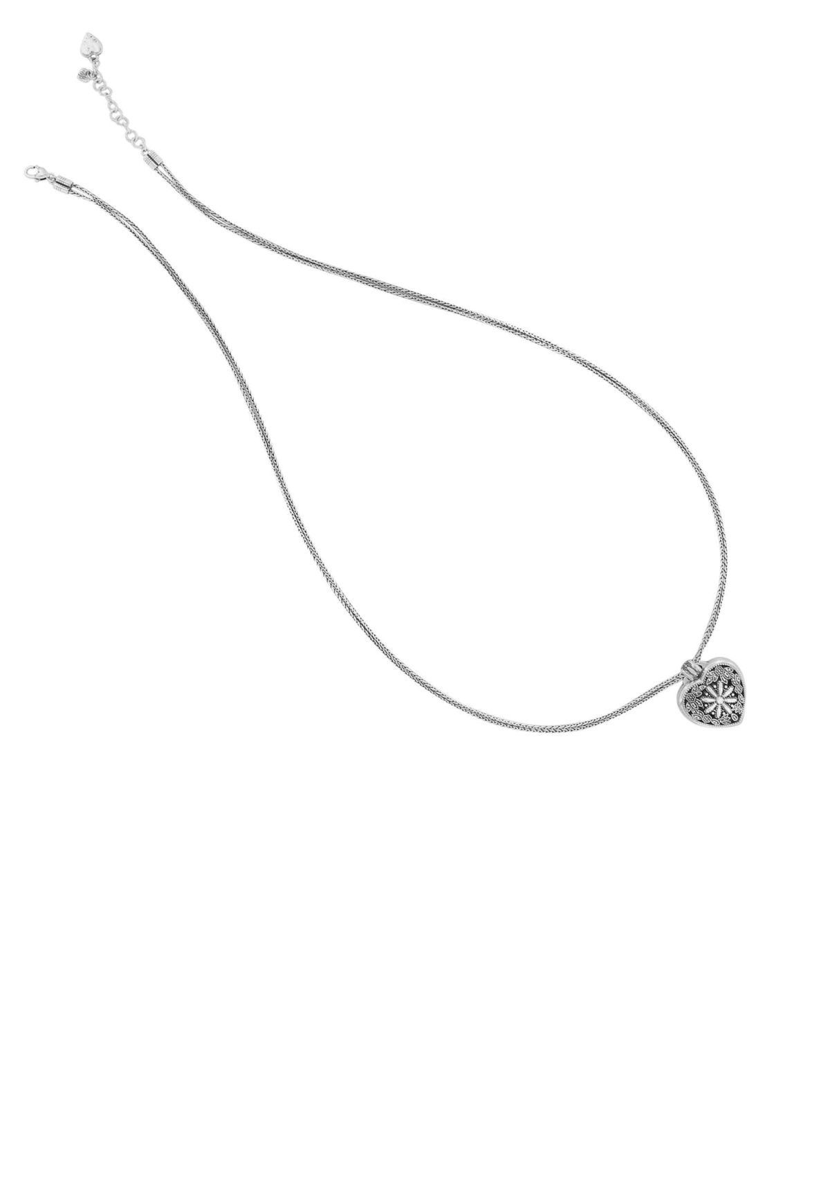 Floral Heart Locket Necklace