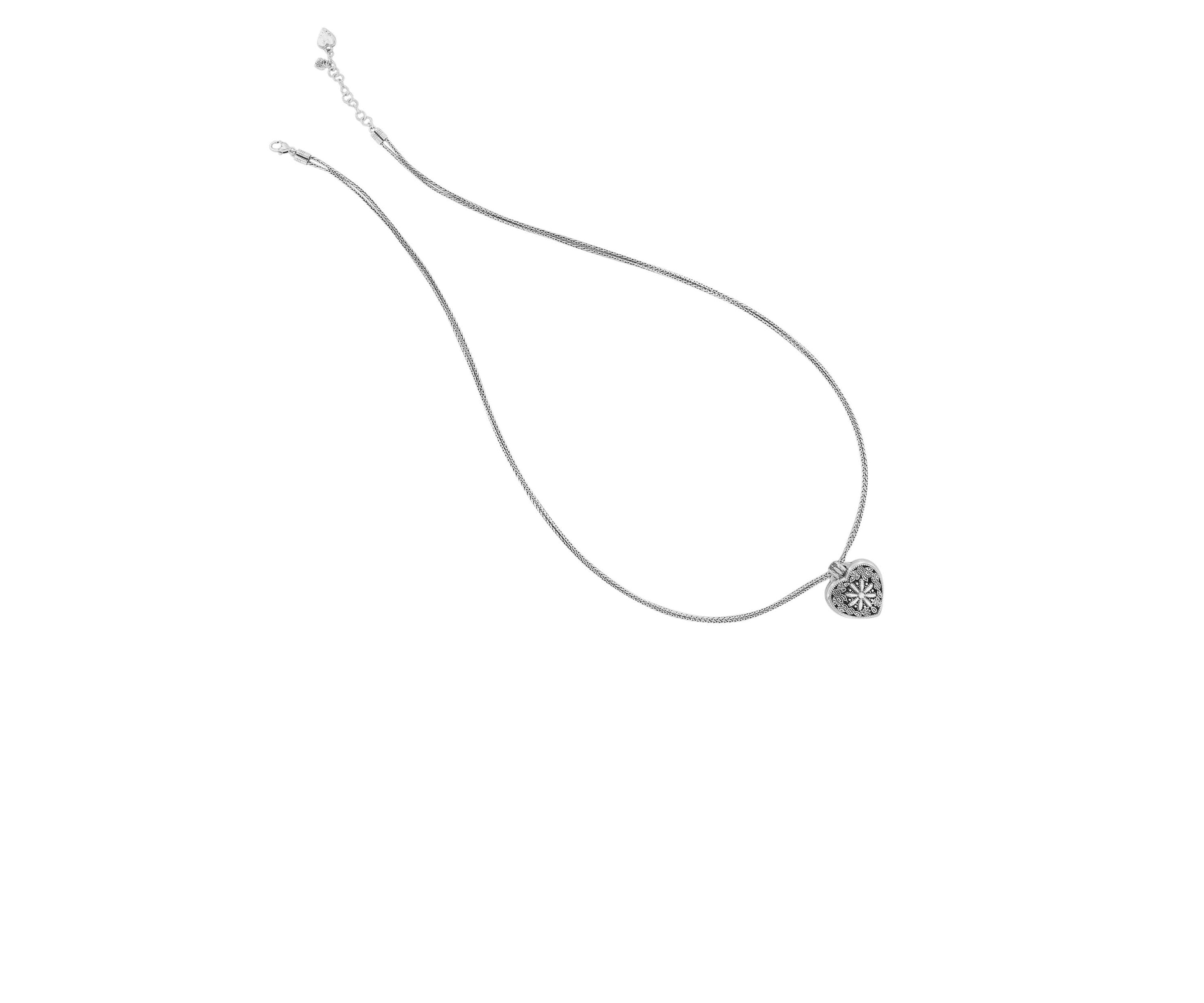 Floral Heart Locket Necklace