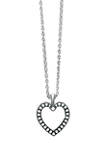 Pretty Tough Open Heart Pendant Necklace in Sterling Silver