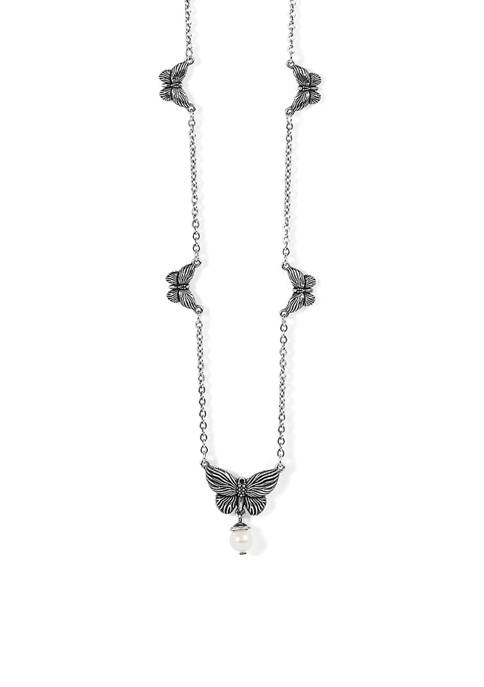 Bloom Butterfly Pearl Necklace