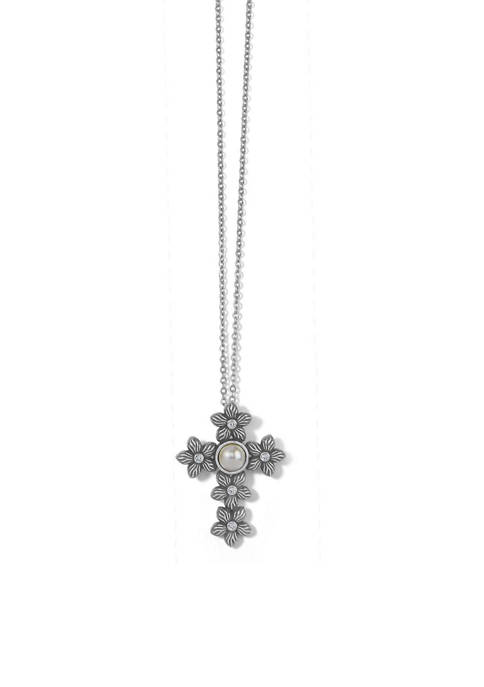 Brighton® Bloom Cross Pearl Necklace