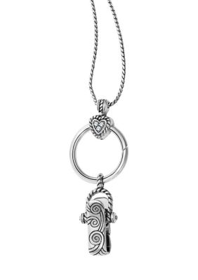 Brighton Heart Charm Reversible Badge Clip Necklace Belk