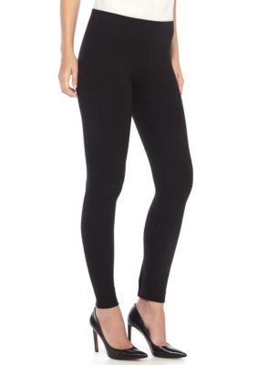 HUE® Women's Wide Waistband Blackout Cotton Capri Leggings | belk