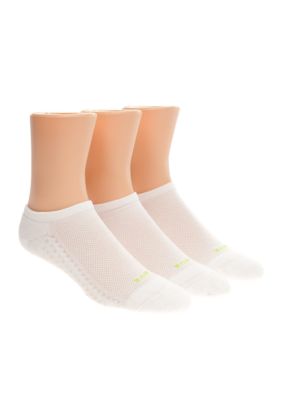 HUE Womens Air Cushion Mini Crew Socks 3-Pack Style-12802