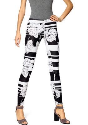 Hue Racer Stripe Denim Leggings-White,Black or Navy with Stripe