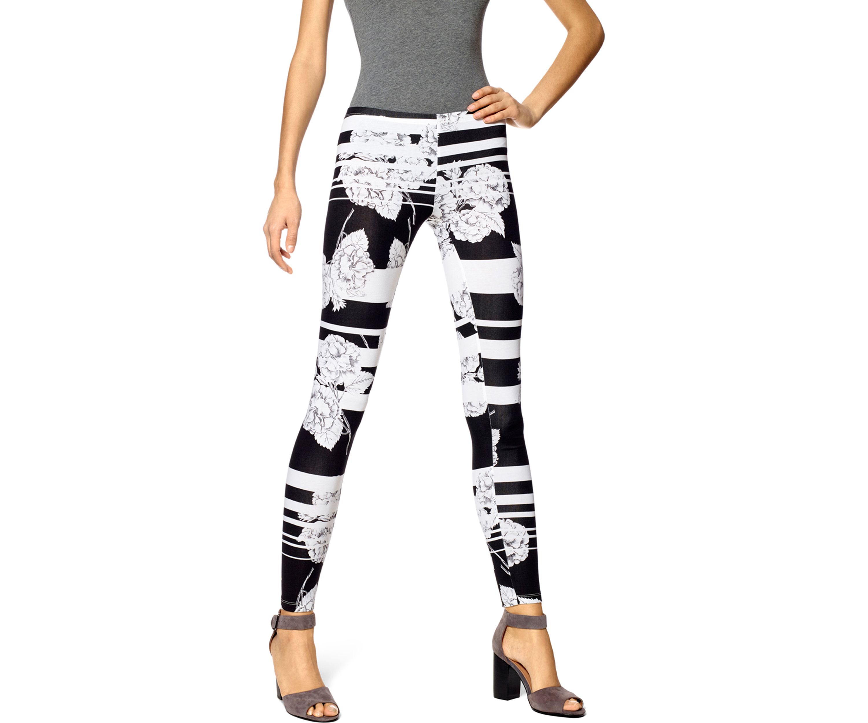 Striped Hydrangea Cotton Capris