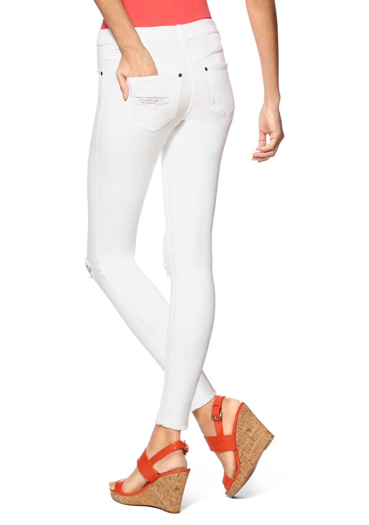 Ripped Knee Denim Leggings