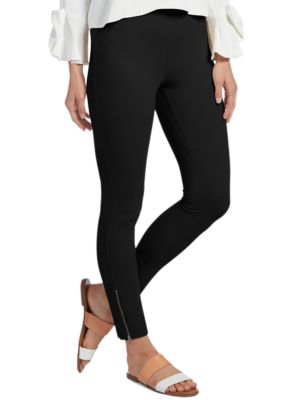 HUE Simply Stretch Ankle Zip Skimmer Leggings