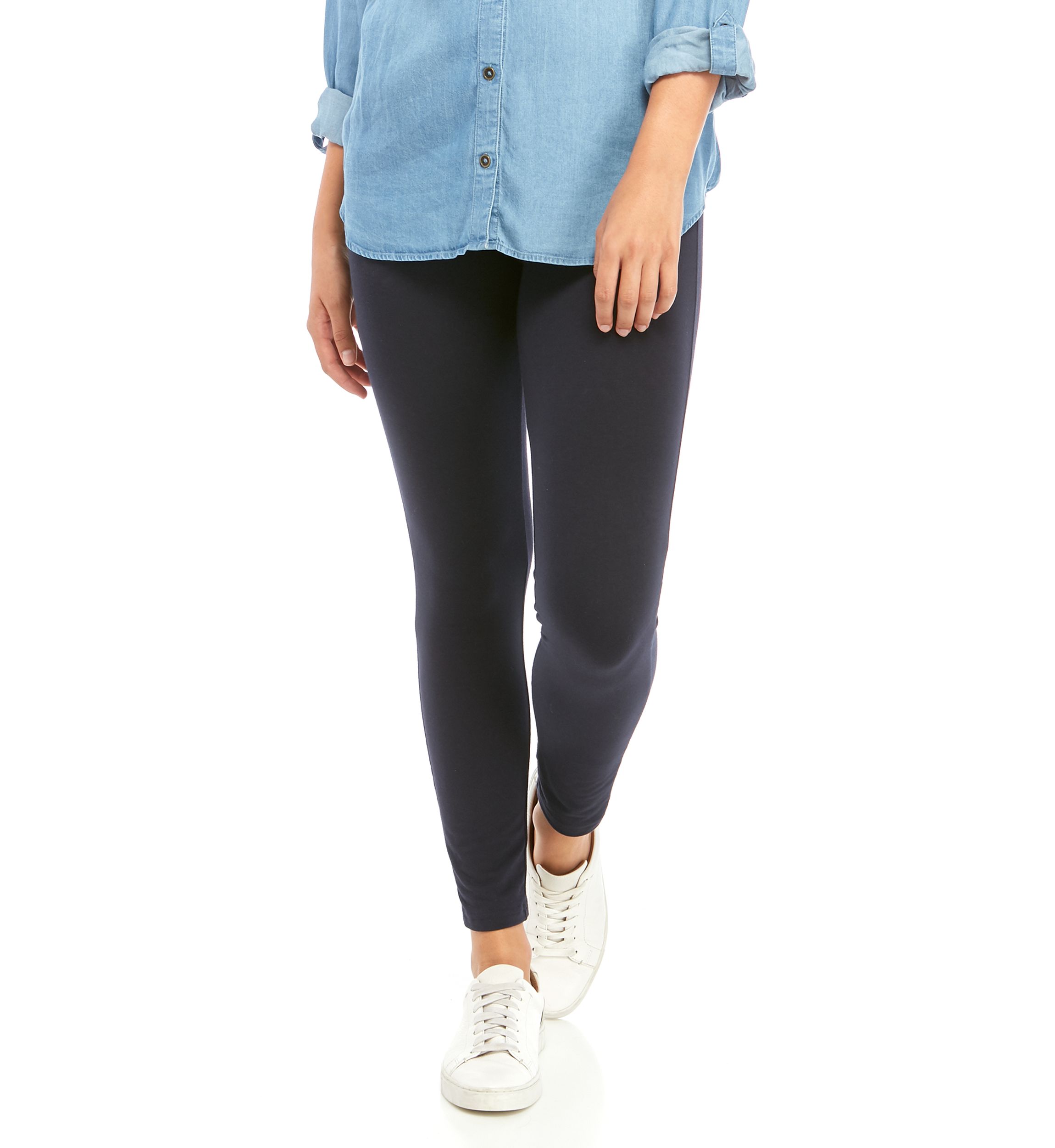 Wide Waistband Blackout Cotton Leggings 