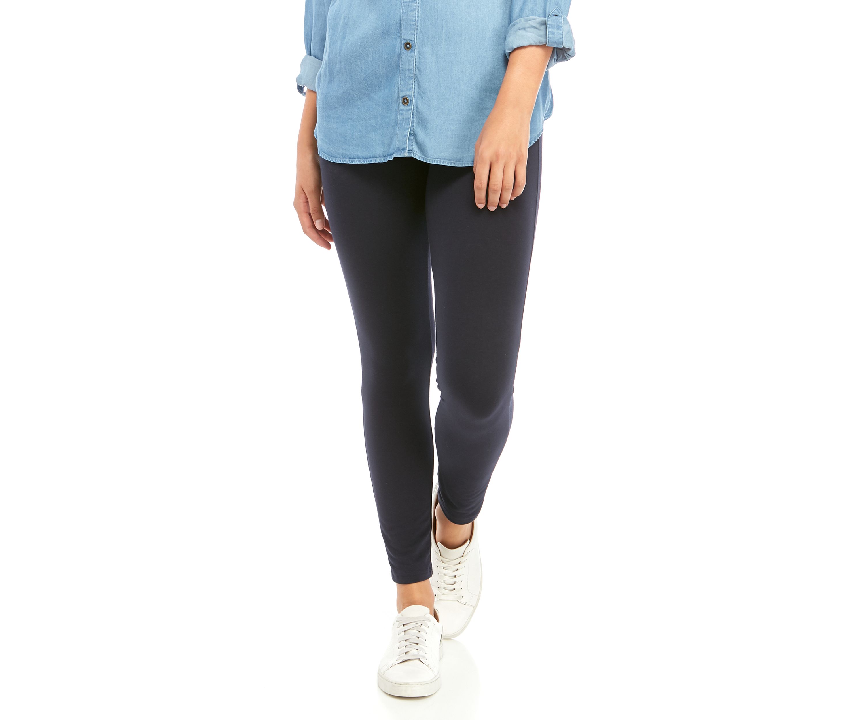 Wide Waistband Blackout Cotton Leggings 