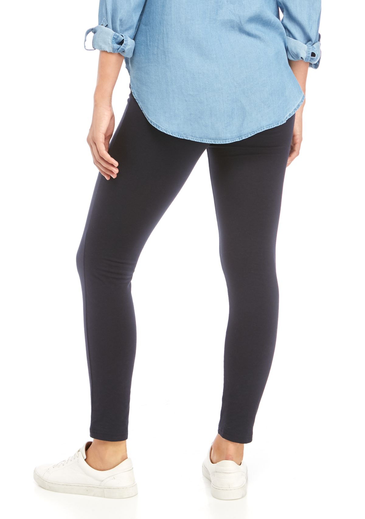 Wide Waistband Blackout Cotton Leggings 