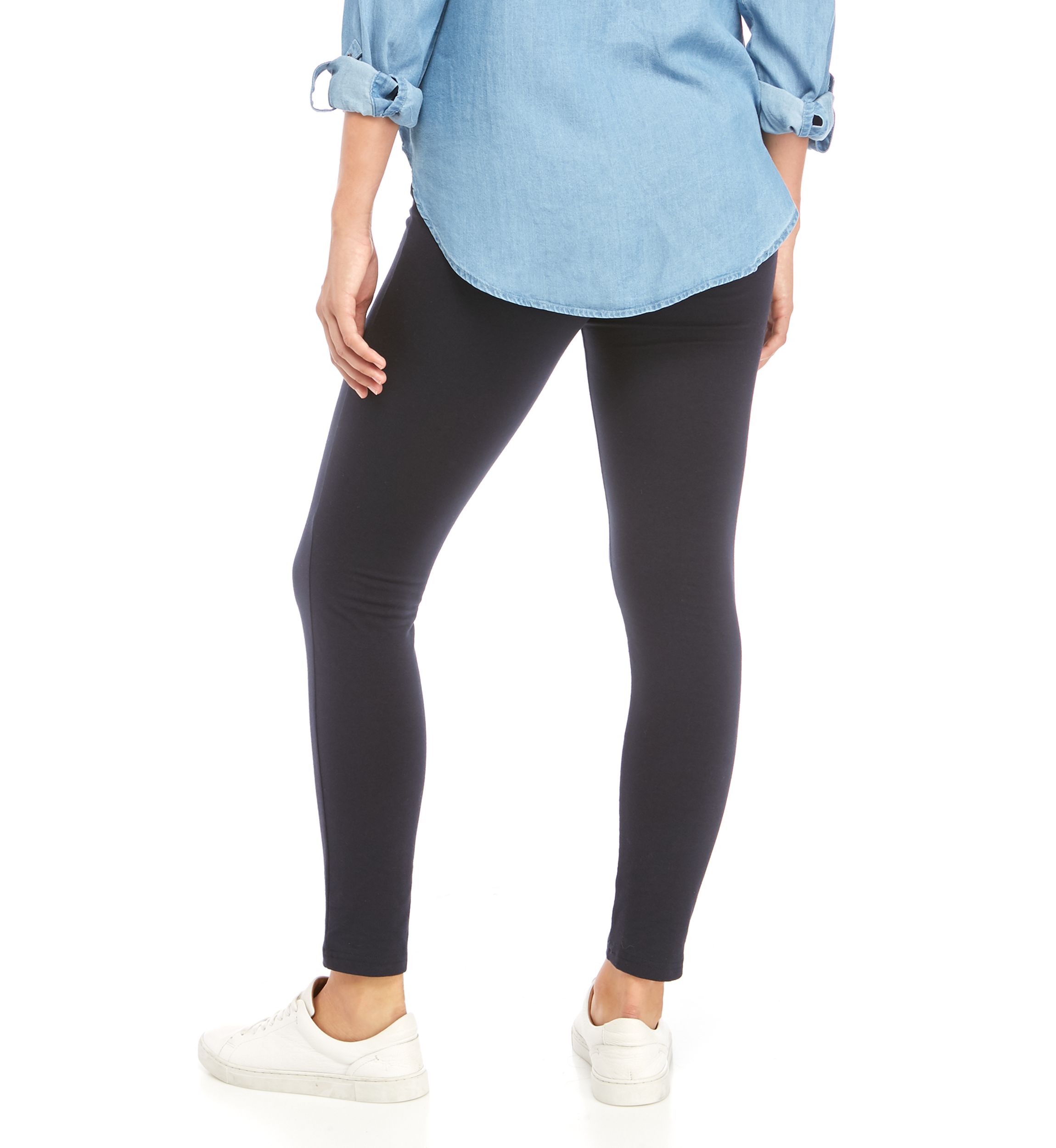 Wide Waistband Blackout Cotton Leggings 