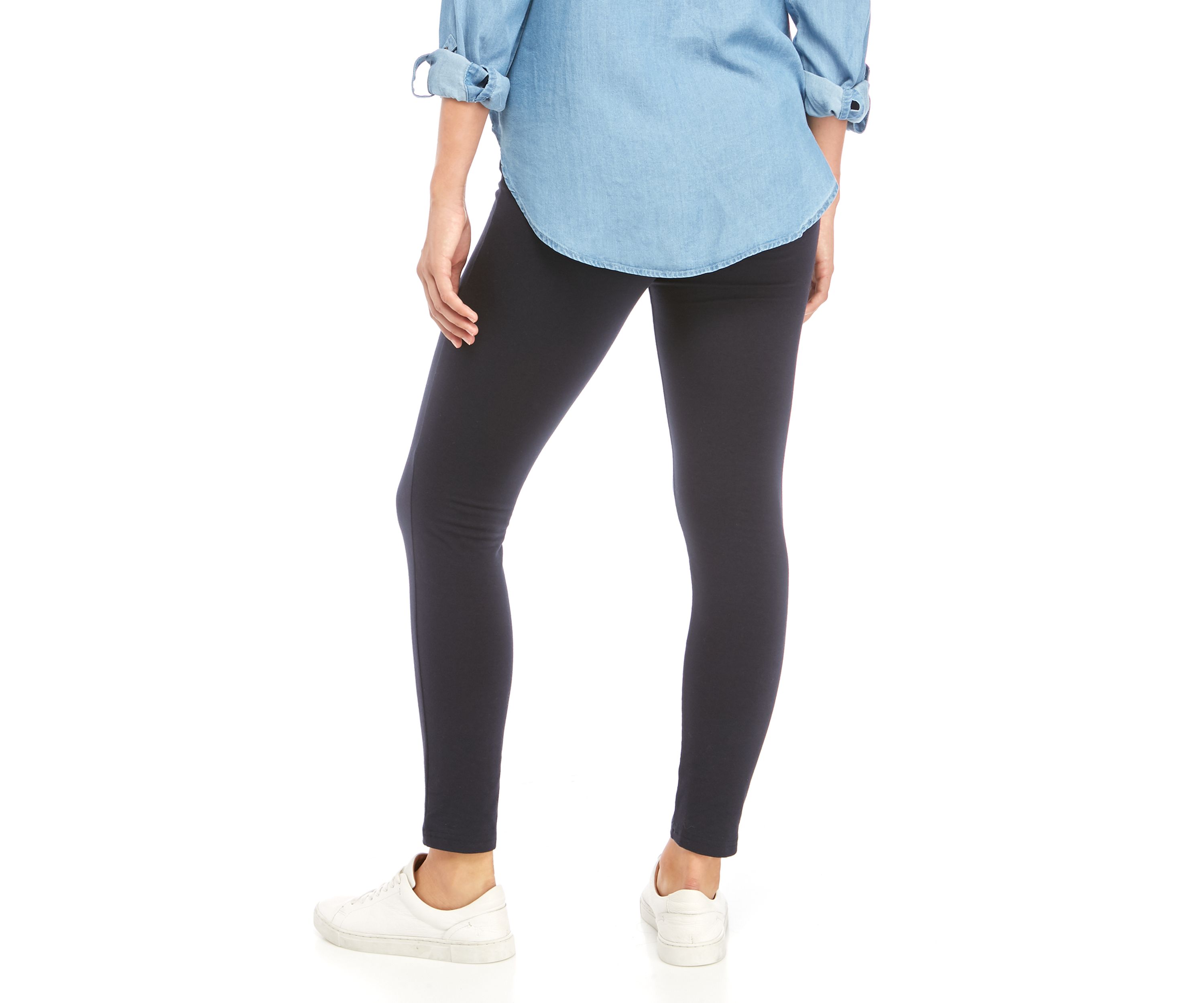 Wide Waistband Blackout Cotton Leggings 