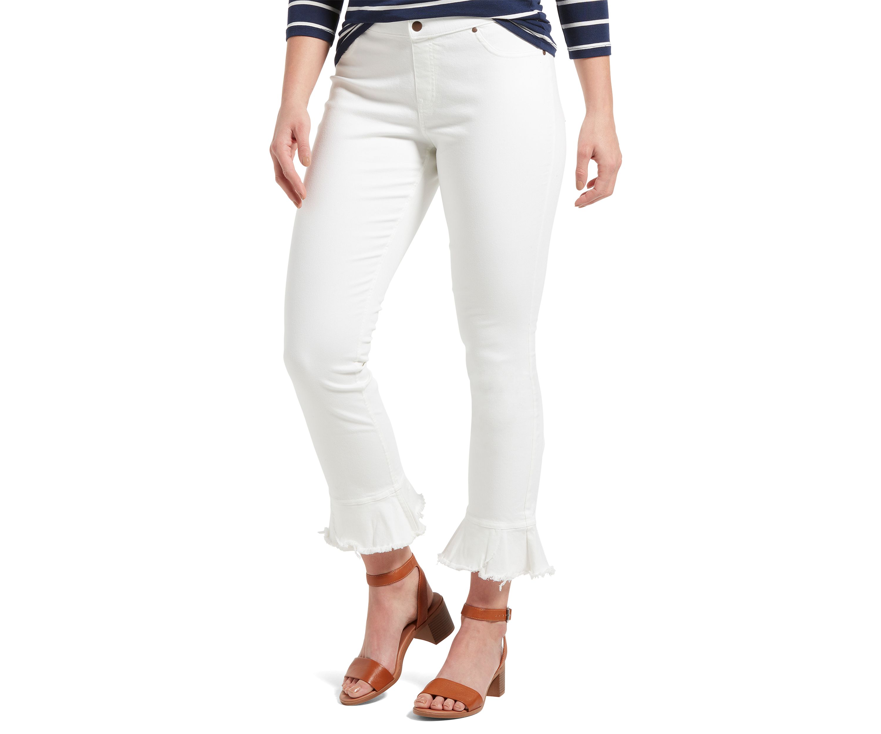 Tulip Flare Hem Denim Skimmer Leggings