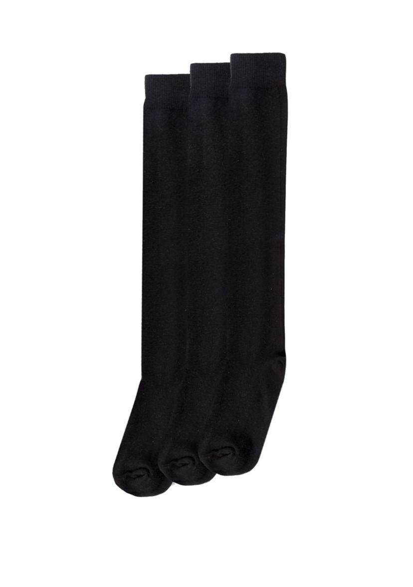 Womens Flat Knit Knee Socks