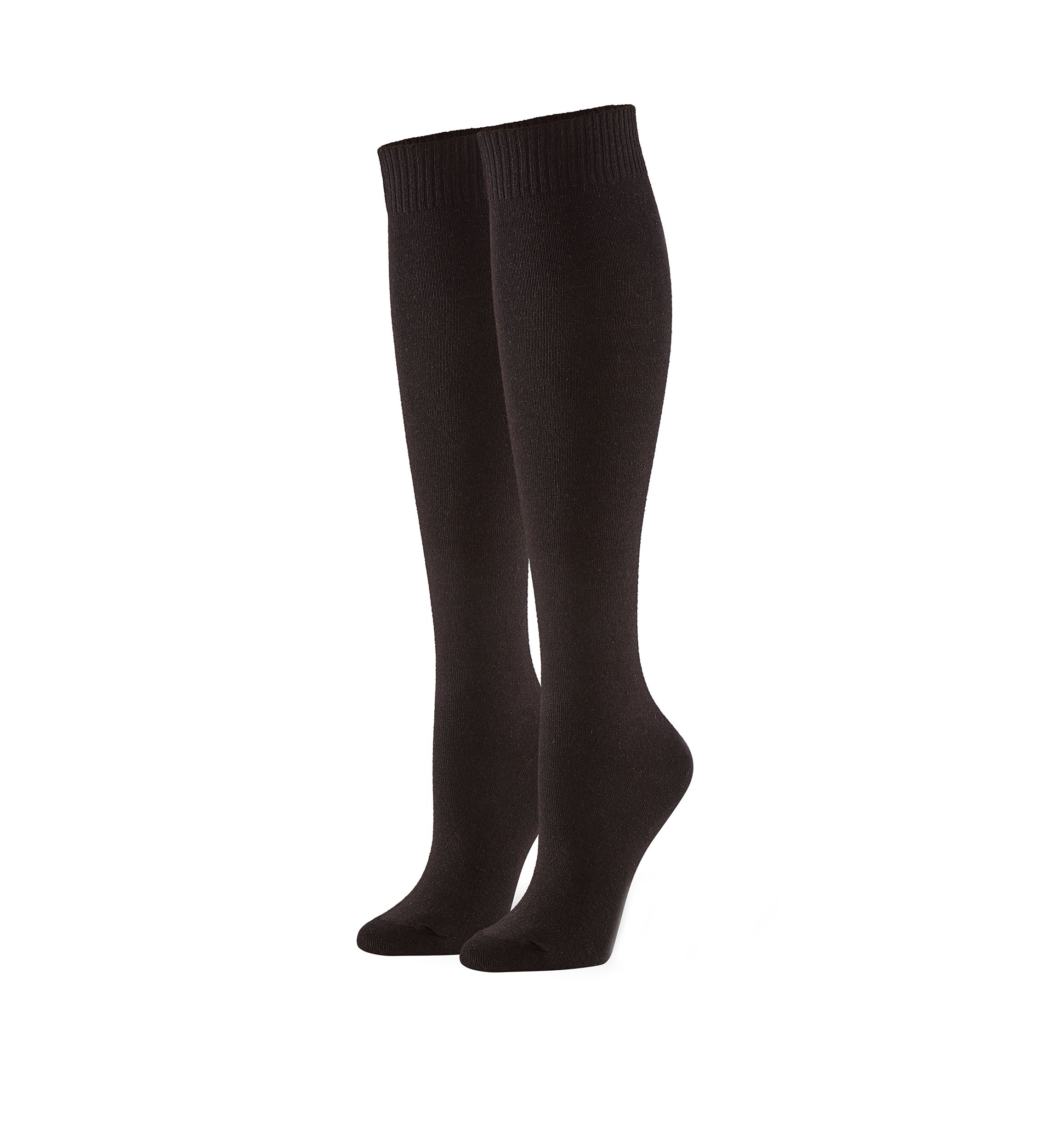 Womens Flat Knit Knee Socks