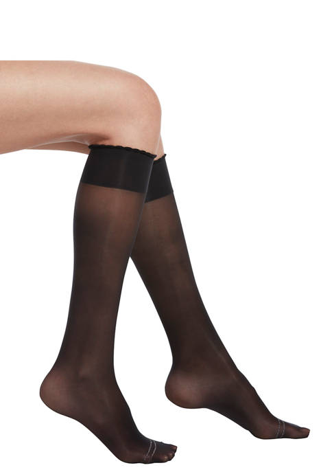 HUE® Women's Graduated Compression Sheer Knee High Socks | belk