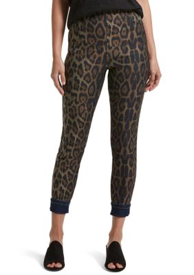 Hue Women's Active Reversible Skimmer Legging, Black/Animal