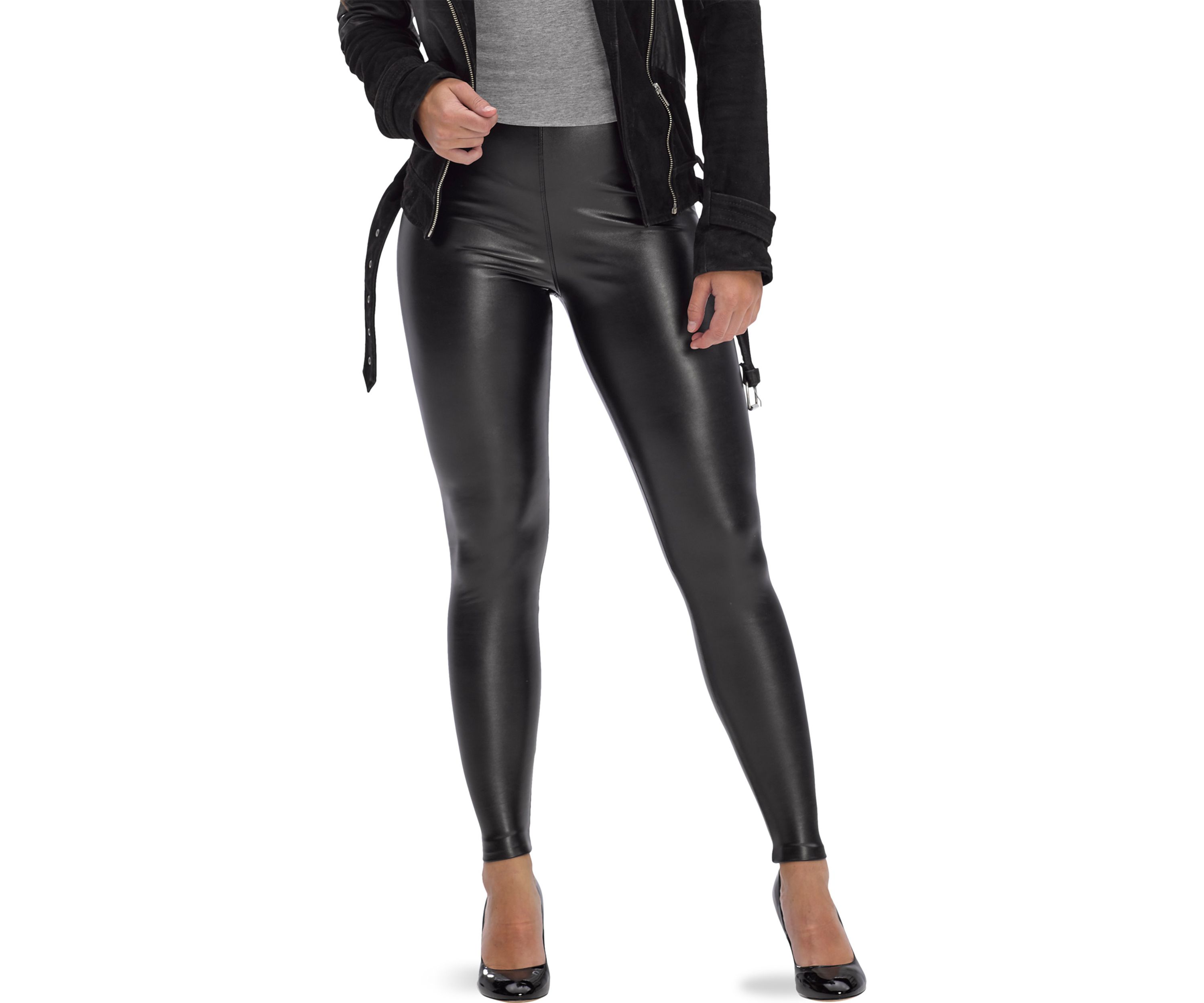 Leatherette High Rise Leggings