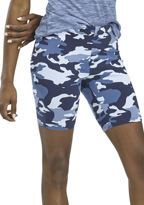 Womens Essentials Camouflage Cotton Bike Shorts