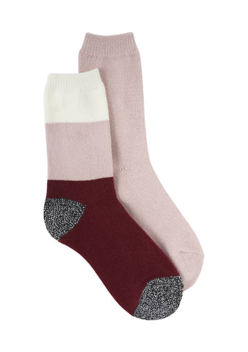 HUE® Color Block Boot Socks