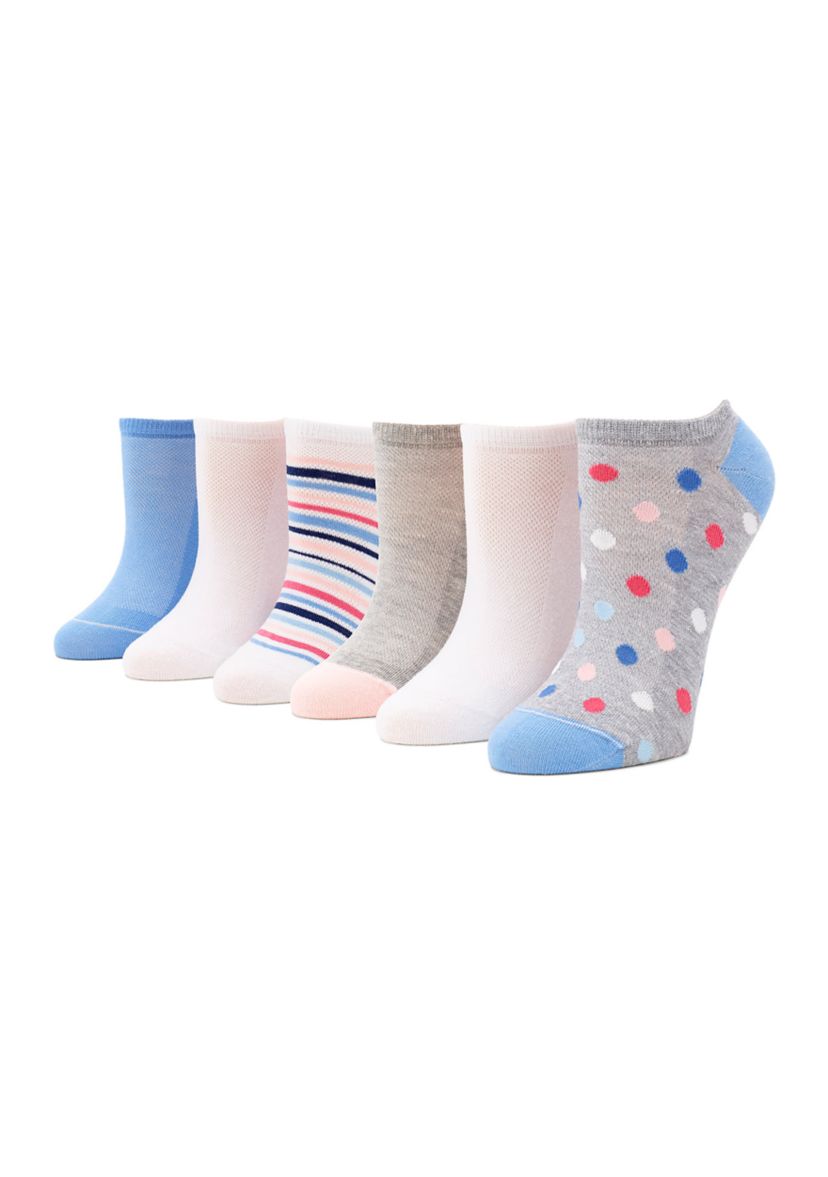 Sport Mesh Top No Show Sock 6 Pair Pack