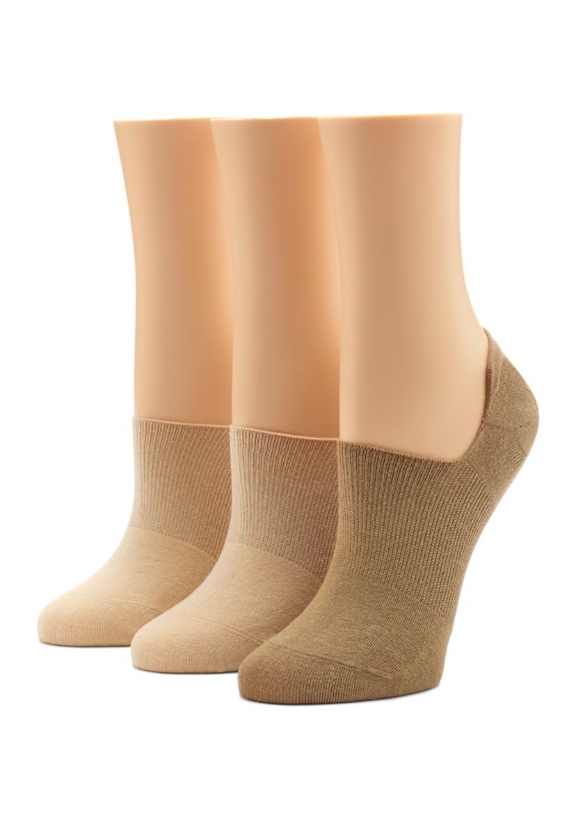 Cotton No Show Arch Hug Liner Socks - 3 Pack