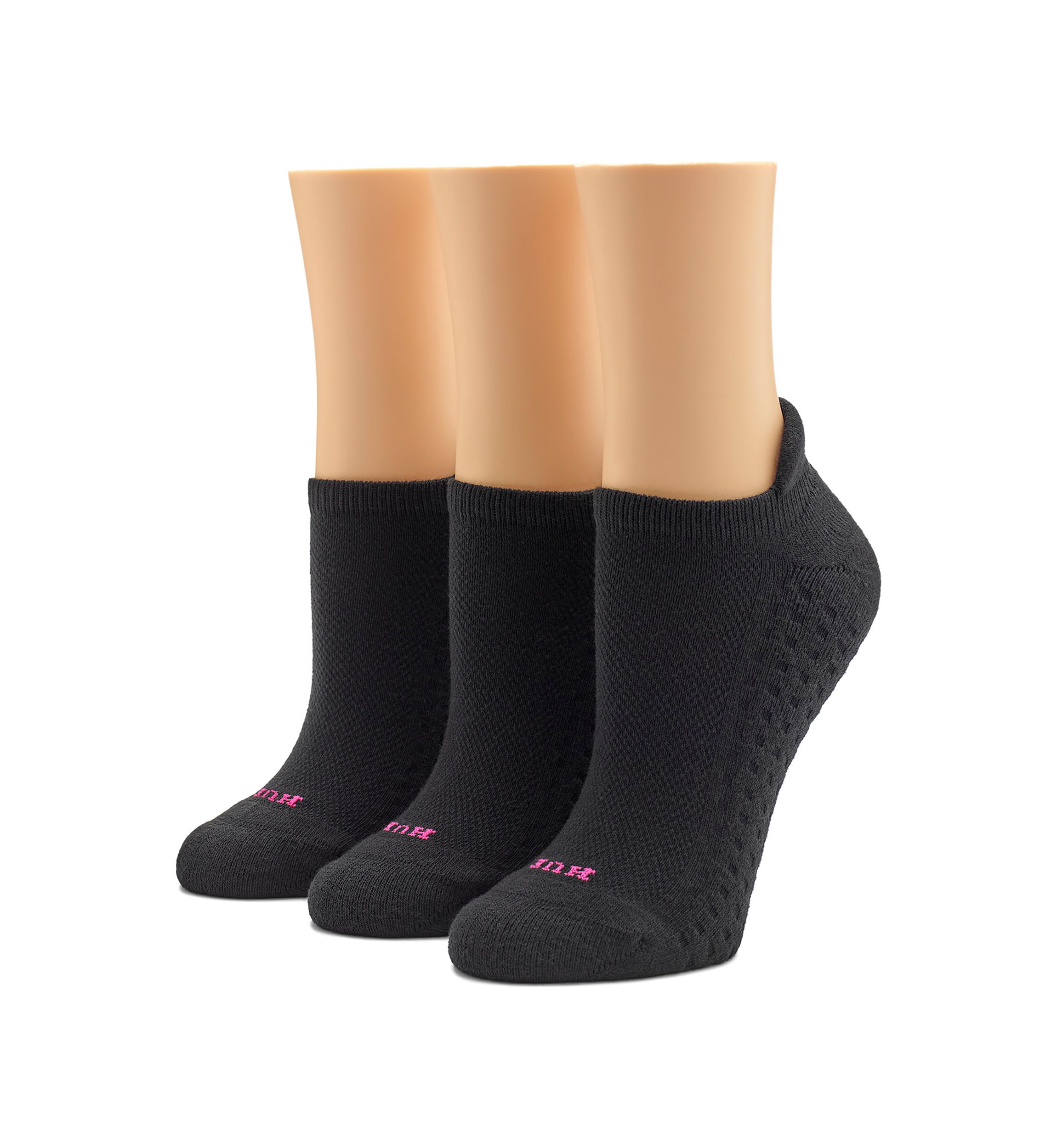 Air Cushion No Show Tab Back Socks - 3 Pack