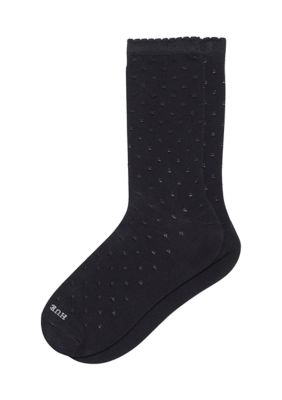 Textured Dot Crew Socks